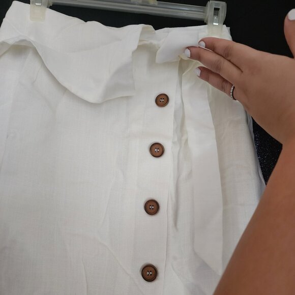 White Collared Button Down Skirt - Picture 6 of 10